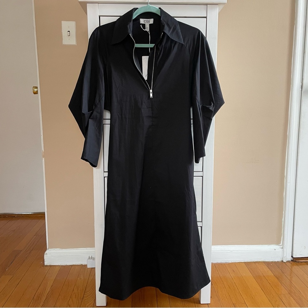 COS Black Zip-Up Dress